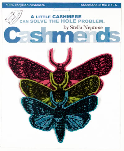 Image of Iron-on Cashmere Moths - Bright Combination 