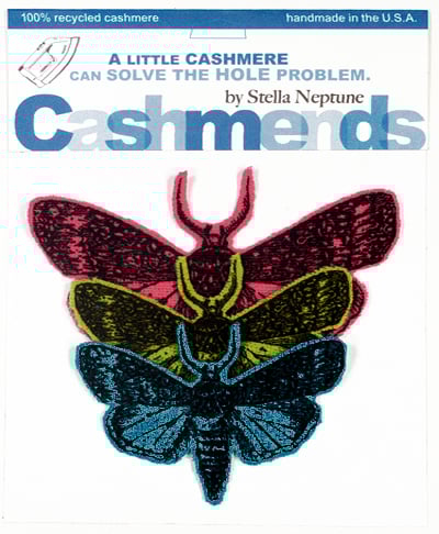 Image of Iron-on Cashmere Moths - Bright Combination