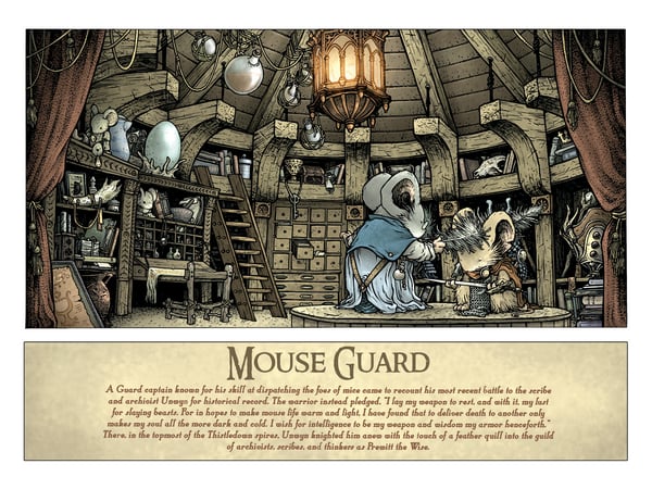 Image of Feather Knighting 18" x 24" offset print