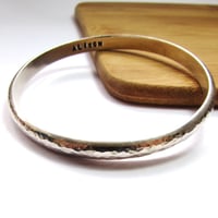 Image 2 of Personalised Heavy Silver Bangle