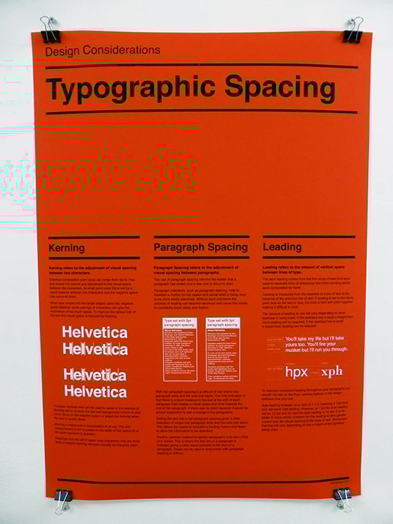 Image of Design Considerations - Typographic Spacing