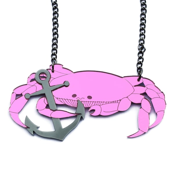 Image of Crab and Anchor Necklace