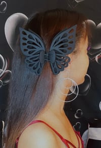 Image 5 of Large Black Butterfly Claw Clip
