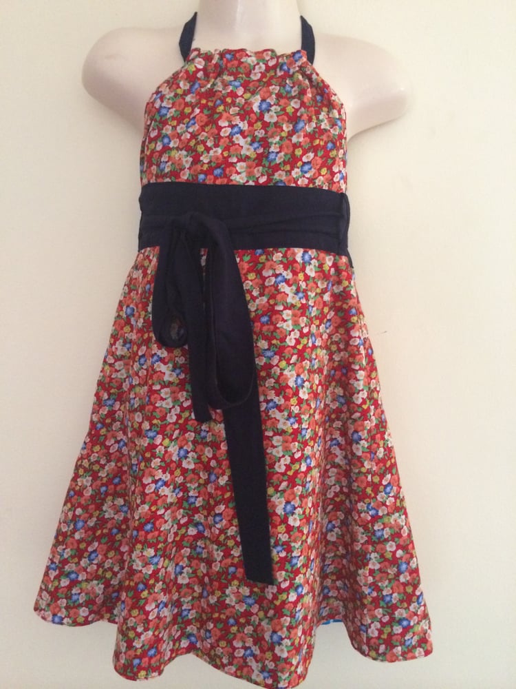 Image of Red Flowers Reversible Dress