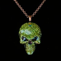 Image 4 of Glitter Resin Skull Pendant *NOW £12*