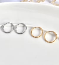 Image 1 of Hoop Huggie Earrings