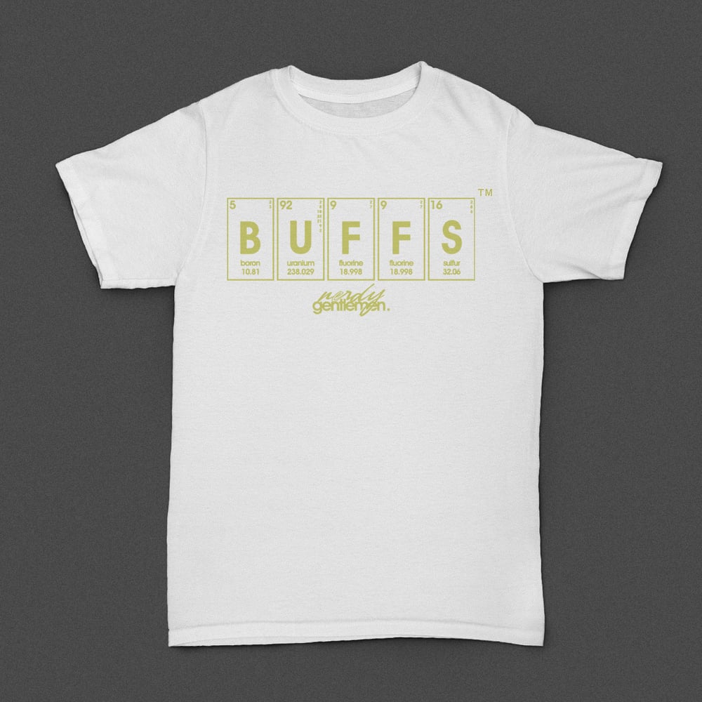Image of periodic buffs. - graphic tee 