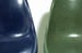 Image of Eames Herman Miller Multi Color Set of Four Salmon Parchment Green Blue