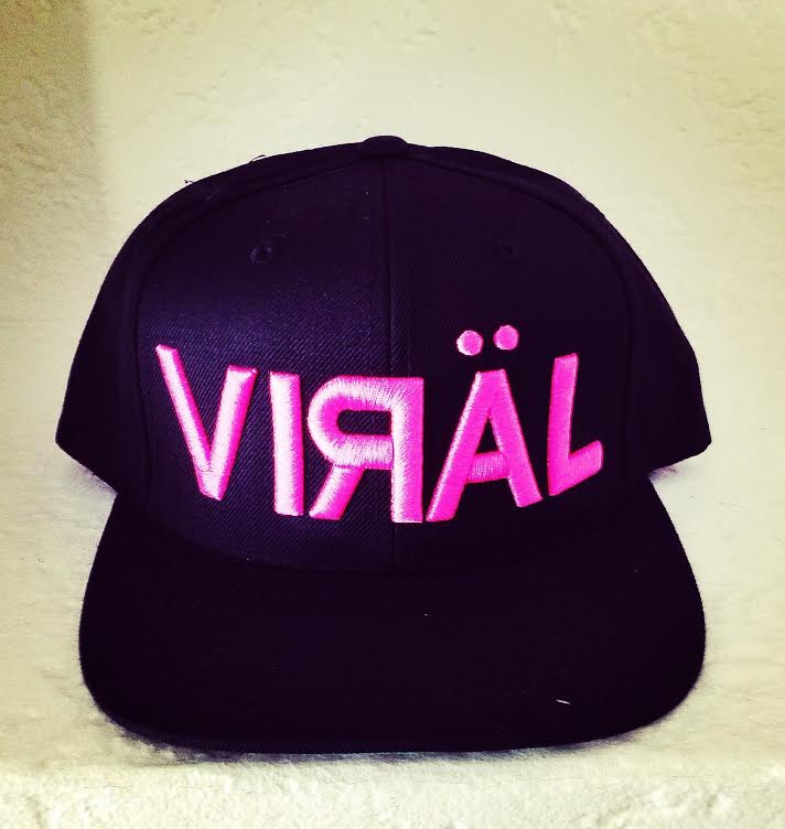 Image of VIRAL CLASSIC SNAPBACK- PINK ON BLACK
