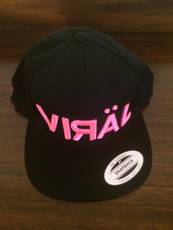 Image of VIRAL CLASSIC SNAPBACK- PINK ON BLACK