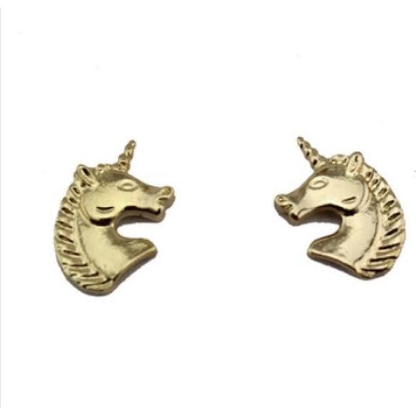 Image of Golden Unicorn Earrings