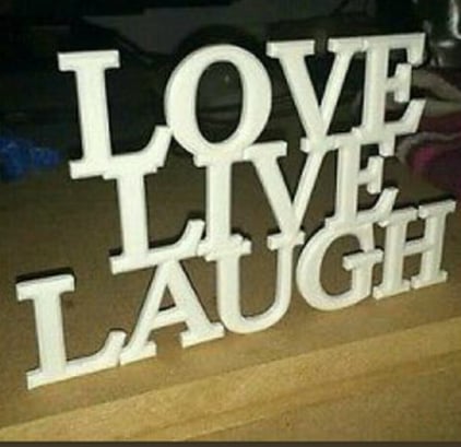 Image of Love Live Laugh Ornament Home display Sign 
