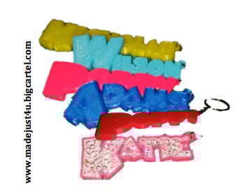 Image of Personalised Name Keyrings