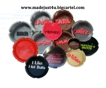 Image of Custom Made Personalized Name Ashtray Christmas Gift 