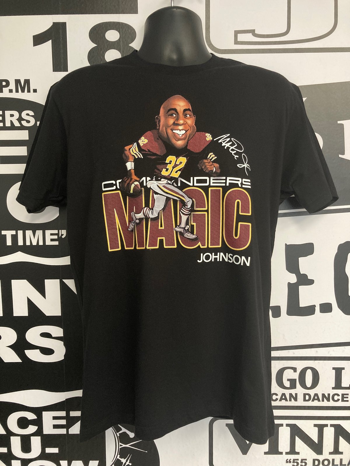 COMMANDERS MAGIC JOHNSON Black Tshirt