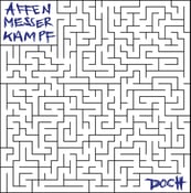 Image of AFFENMESSERKAMPF- doch LP (WHITE vinyl w/ blue vinyl)