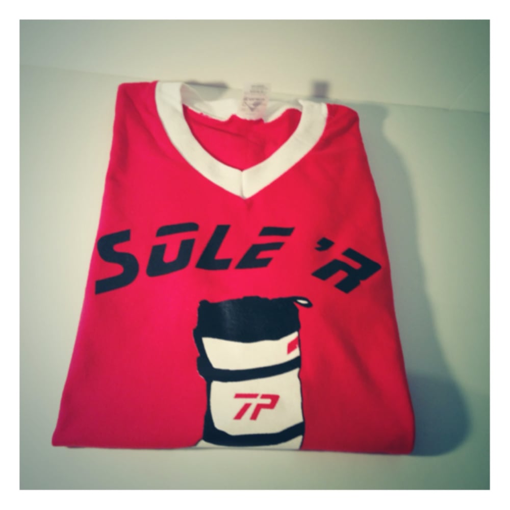 Image of "S.R.S." ASTRONAUT BOOT FOOTBALL TEE