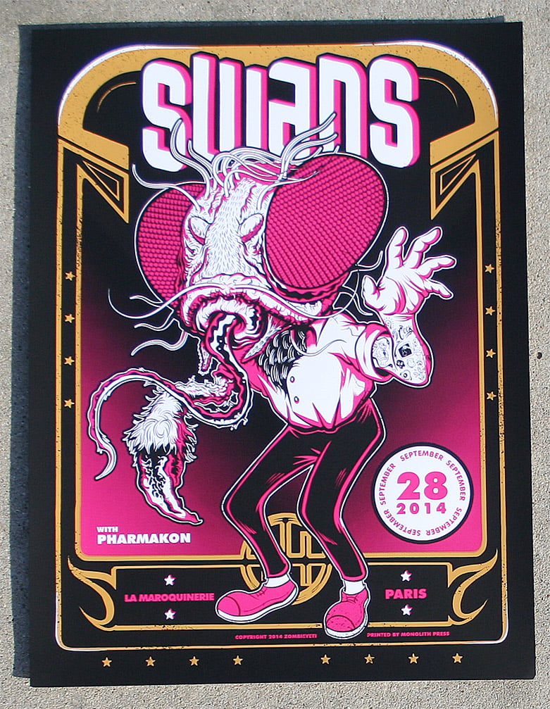 Swans Gig Poster / Zombie Yeti