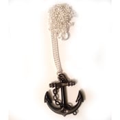 Image of BLACK ANCHOR NECKLACE