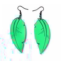 Image 1 of Tropical Leaf Earrings