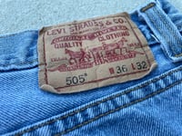 Image 3 of 2000s  LEVIS 505 DENIM PANTS / SIZE 36x32