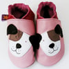 Pink Pooch Leather Baby Shoes