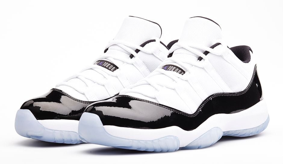 black and white low top 11s
