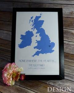 Image of Home is where the heart is - Personalised print