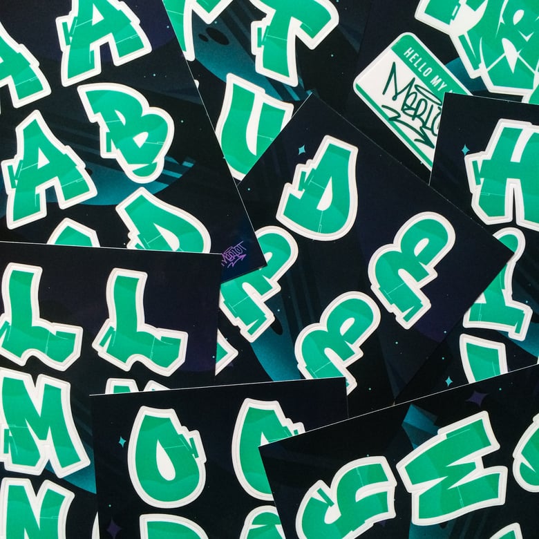 Image of Merlot Alphabet Sticker Pack