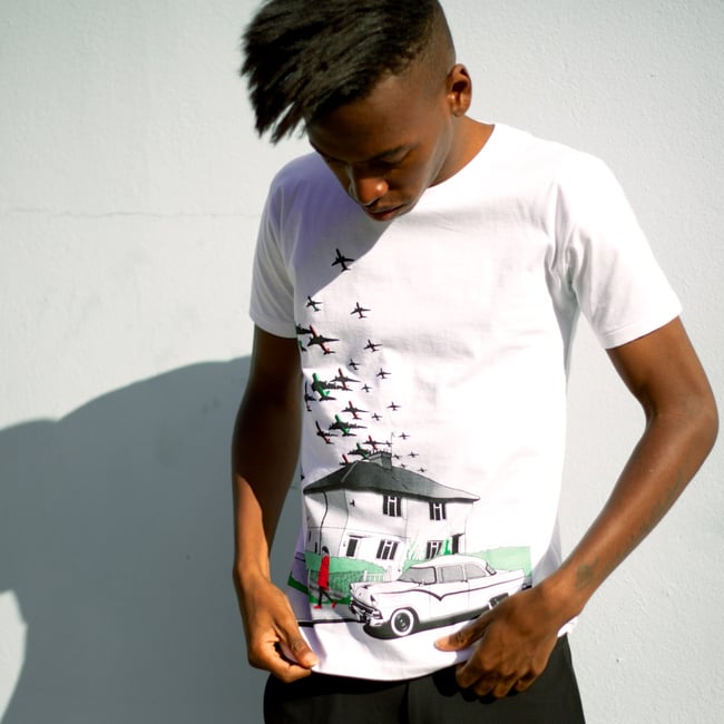 S,XXL Flightpath t-shirt white