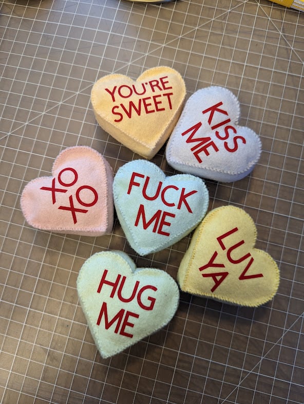Image of Wool Conversation Hearts