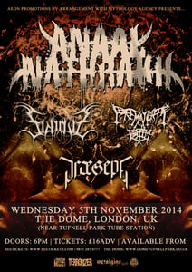 Image of ANAAL NATHRAKH @ The Dome, London - 5/11/14 [e-Ticket]