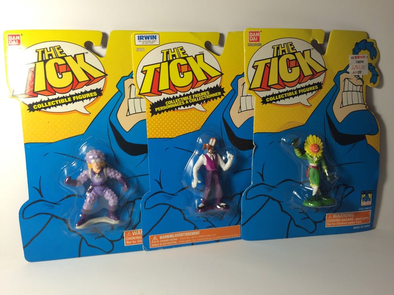 Image of Lot of 3 vintage "The Tick" toys