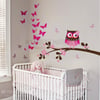 NEW Owl and Butterfly Butterflies Wall Decal Sticker