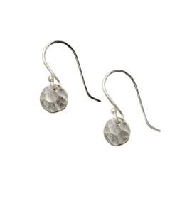 Image of Mini Hammered Disk Earrings