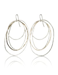 Four Organic Oval Earrings