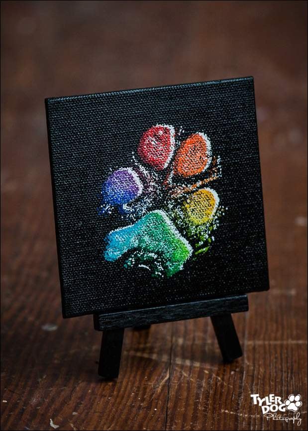 Image of 4x4 Canvas Paw Print
