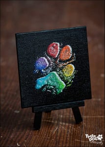 Image of 4x4 Canvas Paw Print