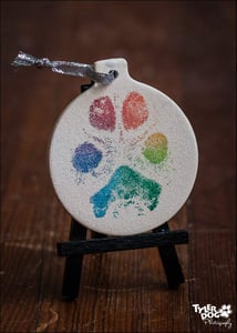 Image of 2014 Paw Print Ceramic Christmas Ornament