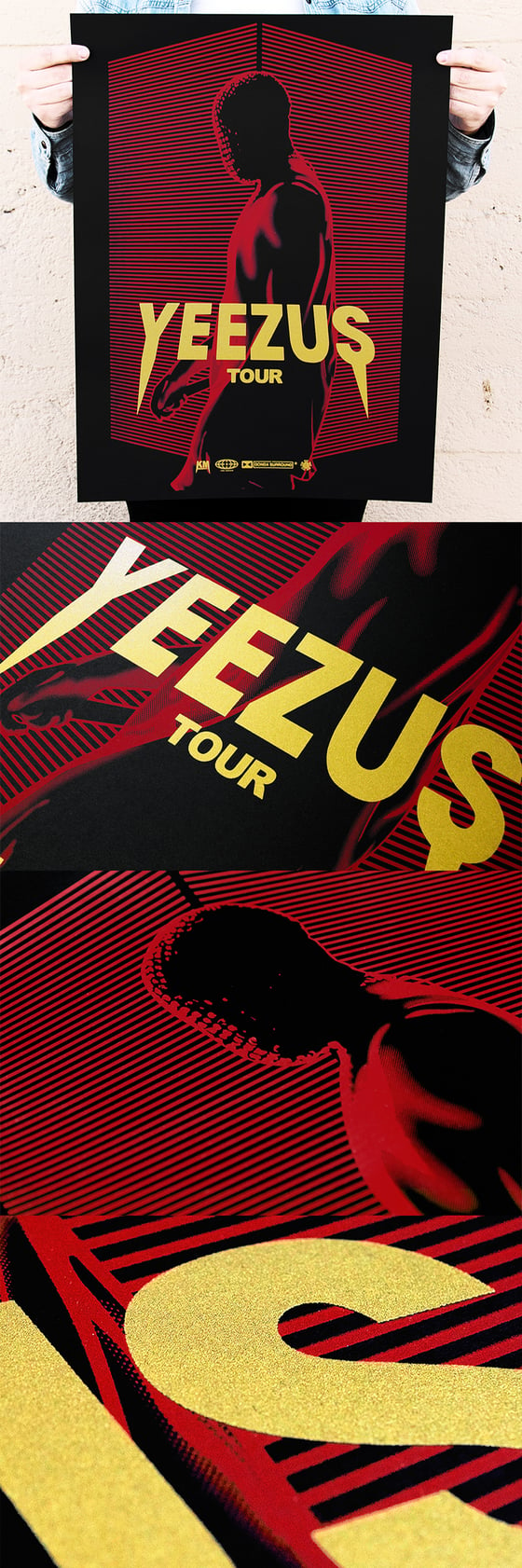 Image of The Yeezus Tour Poster Gold Edition - 18" x 24"
