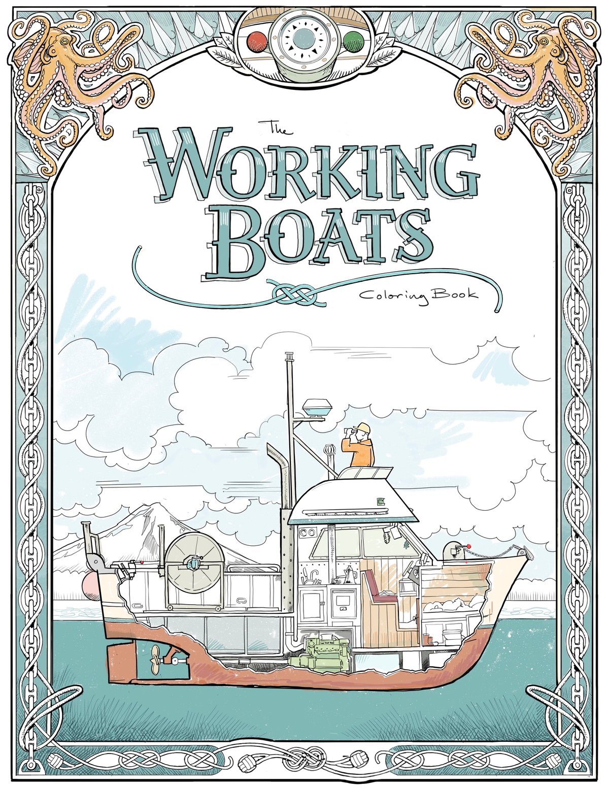 The Working Boats Coloring Book - PREORDER