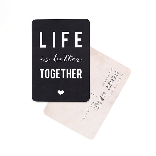 Image of Carte Postale"LIFE IS BETTER TOGETHER / ARDOISE"