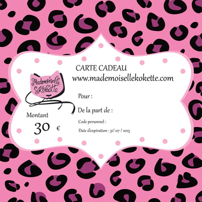 Image of Carte Cadeau valeur 20 ou 30€