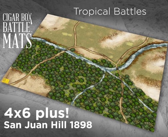 Image of Tropical Gaming Battle Mat --  4'x6' plus  -- #125