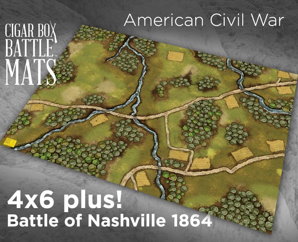 Image of Battle of Nashville Gaming Battle Mat --  4'x6' plus  -- #123