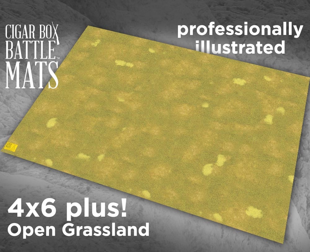 Grassland Gaming Battle Mat -- 4'x6' plus -- #119 / Cigar Box Battle Store