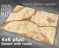 Image 3 of Desert Gaming Battle Mat with Roads --  4'x6' plus  -- #103