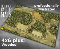 Image 1 of Wooded Gaming Battle Mat --  4'x6' plus  -- #101