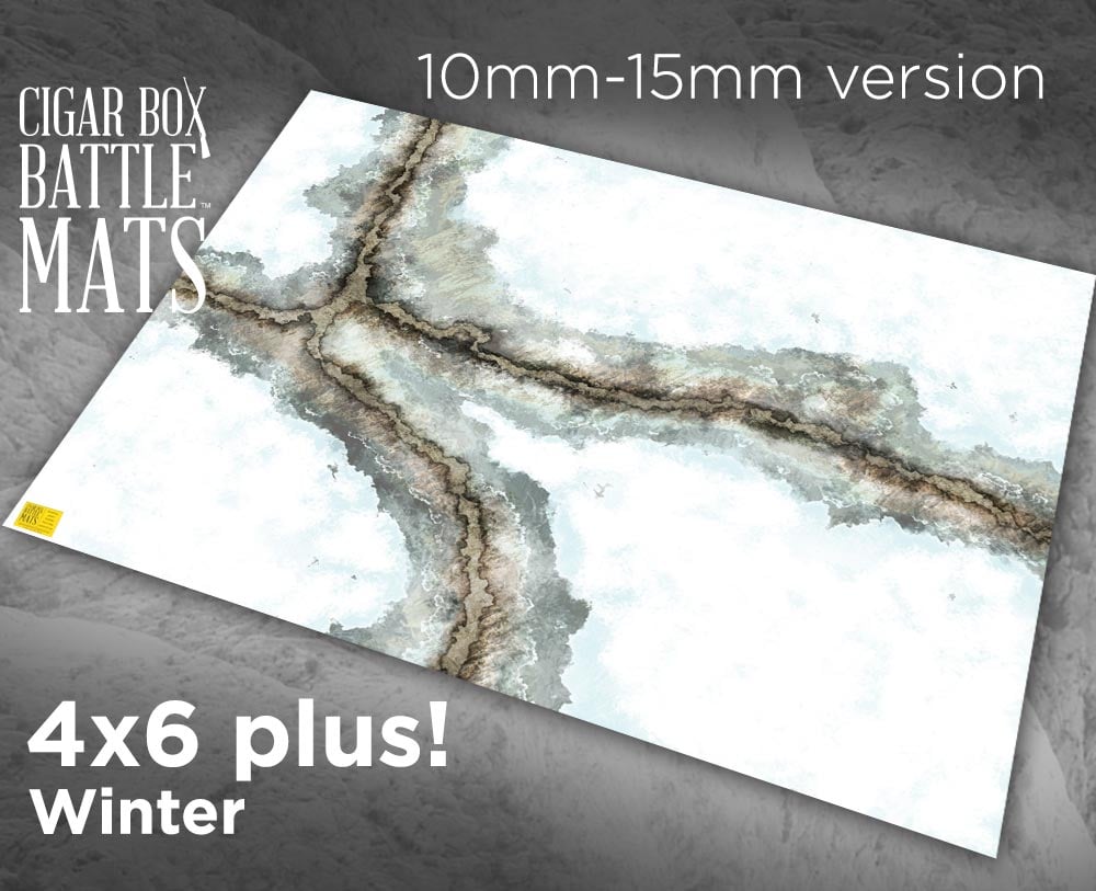 Image of Winter Gaming Battle Mat with Roads --  4'x6' plus  -- #106