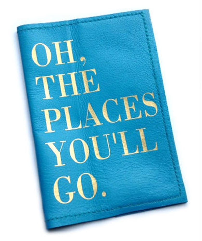Mia Dr Seuss Leather Passport Cover & Holder